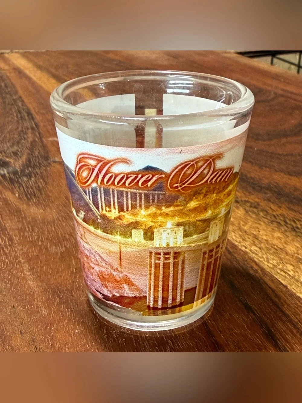 Hoover Dam Shot Glass Brown